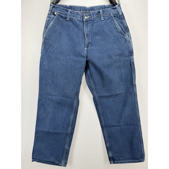 Carhartt FR Flame Resistant Work Jeans NFPA 2112 Blue Men's 36x30 - Picture 2 of 9